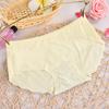 Ropa interior sin costuras de color caramelo con borde ondulado, de seda helada transpirable, una pieza, de cintura media, de cintura baja, estilo triángulo sexy para niñas, estilo nuevo