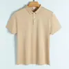 Camisa Polo Personalizada de Algodão Mercerizado com Amônia Líquida Frente e Verso Camiseta Masculina de Algodão Pima Manga Curta Business Polo Masculino de Alta Qualidade