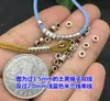 Prata de Lei S925 Retrô 3mm Furo Grande Contas Pequenas Rodas de Contas Pulseira Trançada Colar Acessórios DIY Wen Play Prata