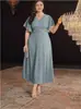 Vestido Feminino Plus Size Europeu e Americano para Comércio Exterior Elegante Amazon Aliexpress Listrado Decote V Patchwork de Lantejoulas em Estoque