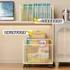 Estantería móvil con ruedas para debajo del escritorio en oficinas, aulas estudiantiles, estante para almacenamiento de libros, organizador de bolsas de pie, carrito pequeño
