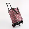 Carrito de Camping con Bolsa de Arrastre, Carrito Telescópico, Carrito de Compras con Ruedas, Remolque Pequeño para Recoger Paquetes, Bolsa Plegable para Mudanzas