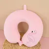 Almohada en Forma de U de Espuma Viscoelástica, Almohada de Viaje para el Cuello, Almohada para Dormir en Avión, Almohada para el Cuello, Almohada de Soporte Cervical para la Columna Vertebral, Almohada Portátil en Forma de U