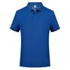 Tallas S-10XL talla grande 200g seda de hielo manga corta tacto frío algodón-poliéster-spandex transfronterizo cuello solapa polo de trabajo hecho a medida