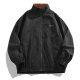 [Suministro directo de fábrica] Chaqueta con cuello de nylon de nueva versión suelta para primavera y otoño D812F131 teja