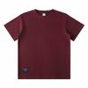 Camiseta de Manga Corta tipo Waffle 280g para Hombre Verano Casual Holgada Retro Americano Camisa de Punto Grueso Hombro Manga Media