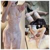 Lencería Sexy con Encaje Transparente, Estilo Puro Deseo, Realce para Busto Pequeño, Conjunto Uniforme para Mujer sin Necesidad de Quitar