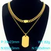 Collar de Etiqueta Militar Liso de Acero Inoxidable de Alta Gama Europeo y Americano Transfronterizo con Colgante de Acero de Titanio Grabado Joyería para Hombres y Mujeres Venta al por Mayor