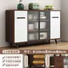 Aparador Pequeño de Apartamento Nórdico de Madera Maciza Gabinete de Té Mesa de Café Gabinete de Almacenamiento Estilo Chino Nuevo Gabinete de Almacenamiento para Dormitorio