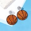 Lista de Nuevos Productos Transfronterizos Europa y América Baloncesto Fútbol Béisbol Pendientes Creativos Temática Deportiva Estilo INS Pendientes Fabricantes Cabello Liso