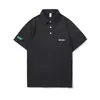 Camisa Polo Simple de Gama Alta Camiseta de Manga Corta para Hombre Corte Holgado para Personas Altas y Corpulentas Camiseta de Verano con Cuello Campana de Media Manga Moderna