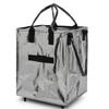 Bolsa de Carrito de Compras, Bolsa Reutilizable con Barra de Tiro, Carrito de Compras Portátil, Bolsa de Compras Plegable de Gran Capacidad con Ruedas