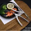 Faca de fio de camarão de aço inoxidável, clipe de fio de camarão, utensílios de cozinha doméstica, faca para remover fio de camarão, ferramenta para abrir casca de camarão, ferramenta para abrir dorso de camarão