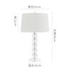 Luminária de Mesa de Cristal de Luxo Americana Nova Chinoiserie Escandinava Luxo Acessível Romântica Pós-Moderna Luminária com Cúpula de Tecido Decorativa para Quarto