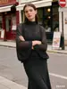 Za Comércio Exterior Transfronteiriço Primavera 2026 Novo Estilo Europeu e Americano Roupas Femininas Camisa de Bolinhas com Laço + Saia Longa de Bolinhas