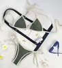 Traje de Baño Estilo Europeo y Americano para Playa de Aguas Termales Amazon, Nuevo Traje de Baño de Dos Piezas al por Mayor para Mujer, Bloques de Color Negro