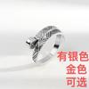 Anillo de pavo real vintage anillo de carpa plata lisa 925 anillo de fénix apertura de gancho aguja con hilo ventas directas de fábrica