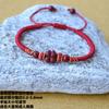 Pulsera de cuerda roja con nudo de giroscopio tejido a mano, patrón de pata de gallo, para hombre y mujer, pareja, estudiante, cuerda de mano, nudo de diamante, nudo plano, joyería de cuerda de cinco colores