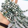Ventas Directas de Fábrica Patrón de Árbol Natural Piedra Cuentas Sueltas Accesorios para Joyería DIY Cuentas Hechas a Mano Patrón de Árbol Ágata Cuentas Redondas Venta al por Mayor