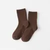 Calcetines Weiri Fabricante de Origen Venta al por Mayor Calcetines Infantiles de Media Caña de Doble Aguja Color Sólido Calcetines Infantiles de Doble Aguja Envío Directo Transfronterizo