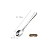 Cuchara para Condimentos de Acero Inoxidable 304 Cuchara Doméstica para Sal Cuchara Dorada Pequeña Linda Cuchara para Revolver Café Cuchara para Helado