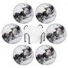 Fábrica de atacado transfronteiriço explosões mármore redondo cerâmica porta-copos ornamentos cortiça absorvente antiderrapante jogo americano pode ser formulado