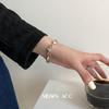 Pulsera Vintage de Corazón Estilo Coreano para Mujer, Moda Retro, Estilo Hip-Hop, Cadena de Pulseras de Corazón, Joyería Artística Hecha a Mano