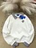 Sudadera Única de Diseño Falso Dos Piezas con Cuello Polo para Mujer, Estilo Otoño/Invierno 2025, Top Casual Holgado Versátil Japonés y Coreano