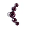Pendientes de Acero Inoxidable Transfronterizos de Cinco Curvas de Ópalo con Rosca Externa Color Acero con Diamante Checo Envuelto Soldado de Una Pieza Pendientes de Piercing