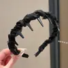 Diadema Ondulada Marrón para Mujer, Uso Diario, Antideslizante, con Dientes, para Lavarse la Cara, Accesorio para el Cabello