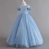 Elegante Vestido de Boda Esponjoso para Niña, Vestido de Noche, Atuendo para Boda y Festival de Niña, Elegante Vestido de Dama de Honor