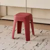Bancos Cuadrados para el Hogar Apilables y Almacenables, Bancos Pequeños Redondos de Plástico Suave para Apartamentos Pequeños, Restaurantes y Comedores, Sala de Estar de Colores