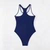 Biquíni com Zíper para Comércio Exterior da Amazon 2025 Novo Maiô de Peça Única Cor Sólida Europeu e Americano Moda Praia Feminina