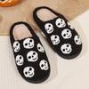Amazon Transfronterizo Pequeño Individual Preparación Calabaza de Halloween Otoño e Invierno Pareja Hombres y Mujeres Pantuflas de Algodón para Casa Interior Entrega