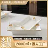 Cenicero de Almacenamiento de Oro de Porcelana Fina Estilo Americano Decorativo Cerámico para Hogar Grande Oficina Creativo Lujo Ligero