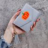 Monedero de Color Sólido con Borla de Frutas y Verduras Shein 70% de descuento Cartera Estilo Ins Cartera para Mujer Portatarjetas de Estudiante Cartera Delgada