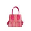 Bolsa Feminina Texturizada 2026 Patchwork de Linho Nova Cor Tendência Color-Blocking Moda Simples de Ombro Cruzado Pequena Quadrada