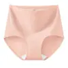 Calcinha Jacquard de Algodão Puro com Controle de Barriga de Cintura Alta~Novo Modelo 2024 10A com Forro de Seda Antibacteriano, Respirável, Sem Costura, Tamanho Plus para Mulheres