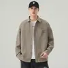 Camisa longa vintage de alta qualidade para homens, corte solto, moda casual de trabalho da nova tendência primavera e outono 2026