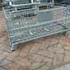 Jaula de Almacenamiento Plegable de Malla Metálica de Múltiples Especificaciones Almacenamiento Almacenamiento Jaula de Almacenamiento Plegable Móvil con Marco de Hierro para Logística