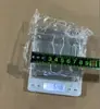 Soporte para teléfono sin taladro, caja de almacenamiento de pared con salida de cable grande y orificios transparentes para cables para baño, dormitorio, sala de estar