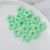 Cuentas de flor hueca en colores macarrón, accesorios para colgante de bolso, accesorios DIY para llavero, cuentas sueltas para cadena de teléfono acrílica