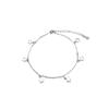 Tobillera de Plata de Ley S925 con Estrella Estilo Coreano Chic Simple de Moda para Mujer Tobillera de Estrella de Cinco Puntas para Verano Joyería Versátil