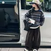 Conjunto de Suéter Rayado para Niñas 2026 Otoño/Invierno Nuevas Llegadas para Niños Medianos a Mayores Suéter de Punto Colorblock Pantalones Largos de Pana Conjunto de Dos Piezas