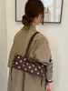 Bolso de axila con lazo de lunares estilo coreano para mujer, nuevo bolso baguette retro de gamuza 2026, bolso de mano y bolso de hombro de otoño