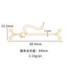 Cadena de Cola de Pulsera Collar de Doble Fila de Oro de 14 Quilates Zhongxing Broche de Langosta Cadena de Extensión de Gota de Agua Accesorios de Joyería DIY Exclusivamente para Suministro Transfronterizo