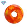 Cuentas redondas sintéticas de ópalo naranja con agujero completo, gemas Huagang, imitación de ópalo, piedra desnuda, OP31