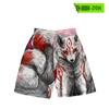 Pantalones cortos de playa para vacaciones con estampado digital 3D FOX Fantasy, pantalones cortos casuales de moda para pareja, ropa de verano para exteriores para mujer