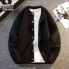 Recomendación de Artículo Popular Marca de Moda Simple Moda Casual Cárdigan Tejido Suéter para Hombre Tejido de Hilo Tejido de Hilo Ropa de Abrigo