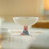 Estilo Dinastia Tang e Song Argila de Jade Azul e Branco Peônia Elegante Doméstico Taça de Mestre de Pé Alto Conjunto de Chá Kung Fu Xícara de Chá Xícara de Degustação Taça Única